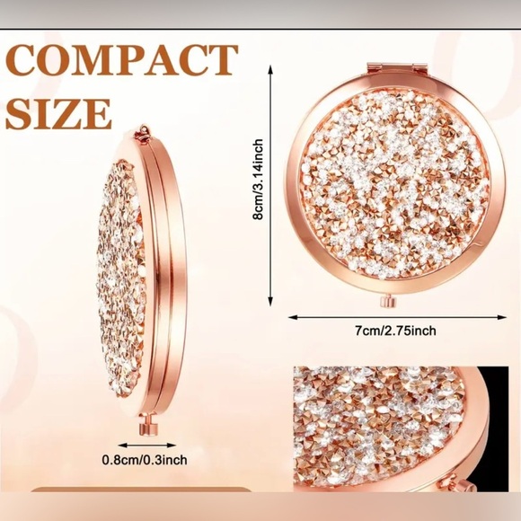 Compact Mirror Set Small Travel Magnifying Pocket Mirrors for Purse 2 Pieces - Picture 7 of 7